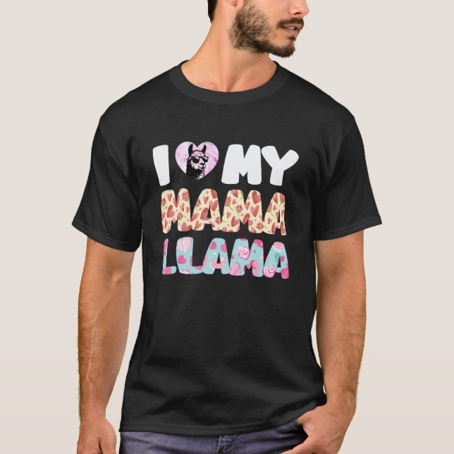 T-shirt Future Maman J'AIME MA MAMAN LLAMA Drôle Bientôt M (Devant)