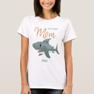 T-shirt Future maman sera requin bleu de l'océan
