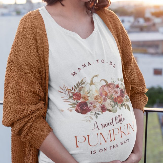 T-shirt Future maman 'une petite citrouille douce' Baby Sh (Créateur téléchargé)