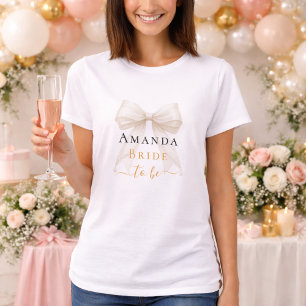 T-shirt Future mariée arc en ivoire perles élégant Enterre
