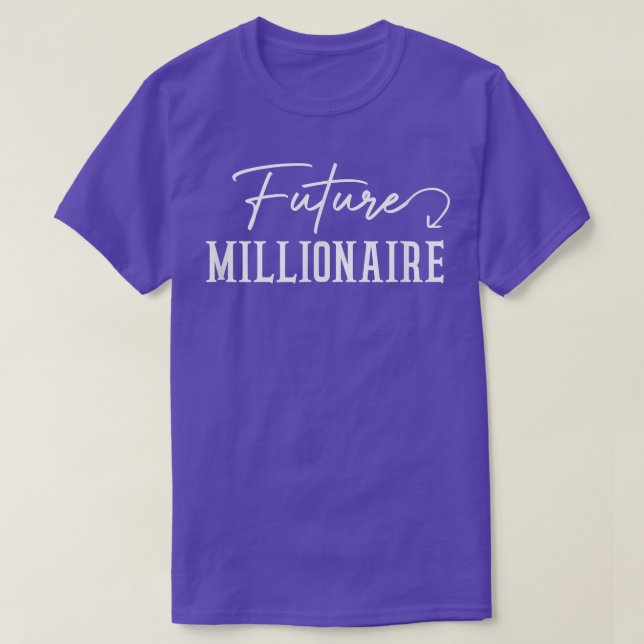 T-shirt Future Millionaire Motivation, Entrepreneur Design (Design devant)