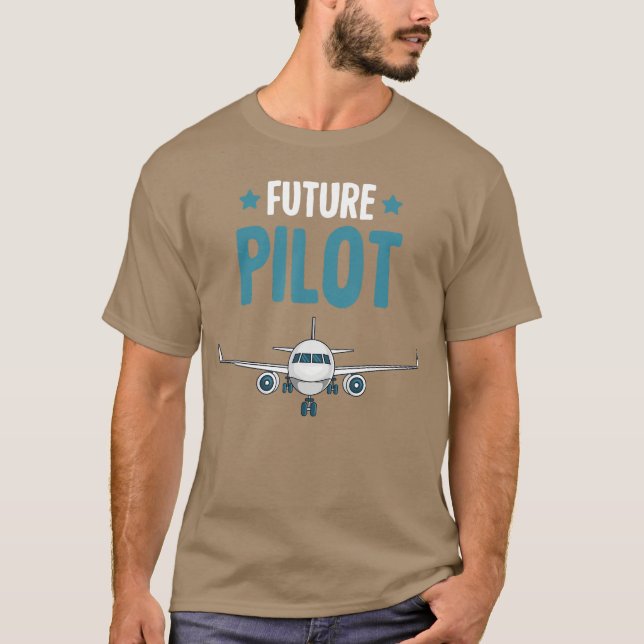 T-shirt Future Pilot Airplane Plane Boysoddler friend (Devant)