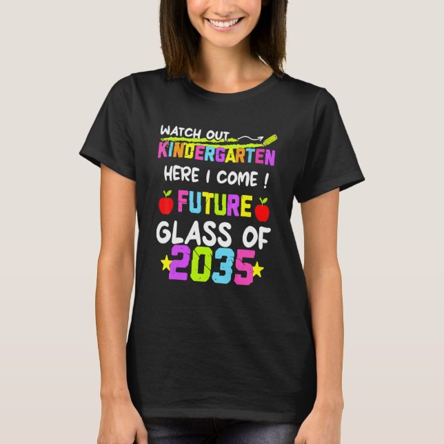 T-shirt Future Promotion De 2035 Attention Préscolaire J'a (Devant)