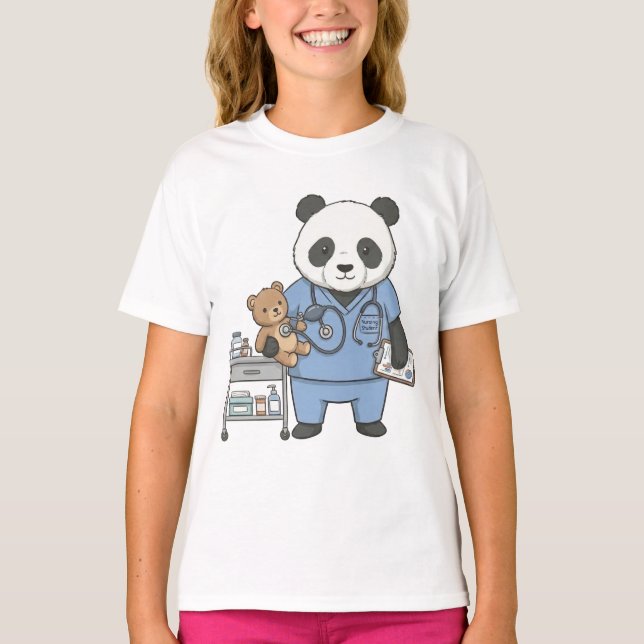 T-shirt Future RN Panda: Adorable Medical Student  (Devant)