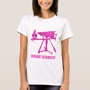T-SHIRT FUTURE SCIENTIFIQUES 18E SIÈCLE MICROSCOPE ROSE