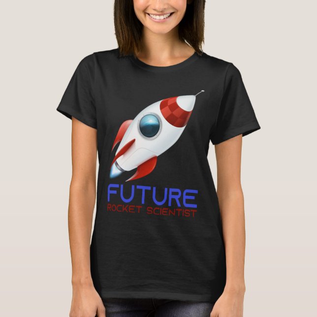 T-shirt Future Scientist Science Rocket Ship Kids  Astrona (Devant)