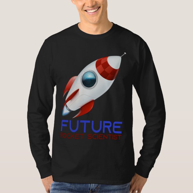 T-shirt Future Scientist Science Rocket Ship Kids  Astrona (Devant)