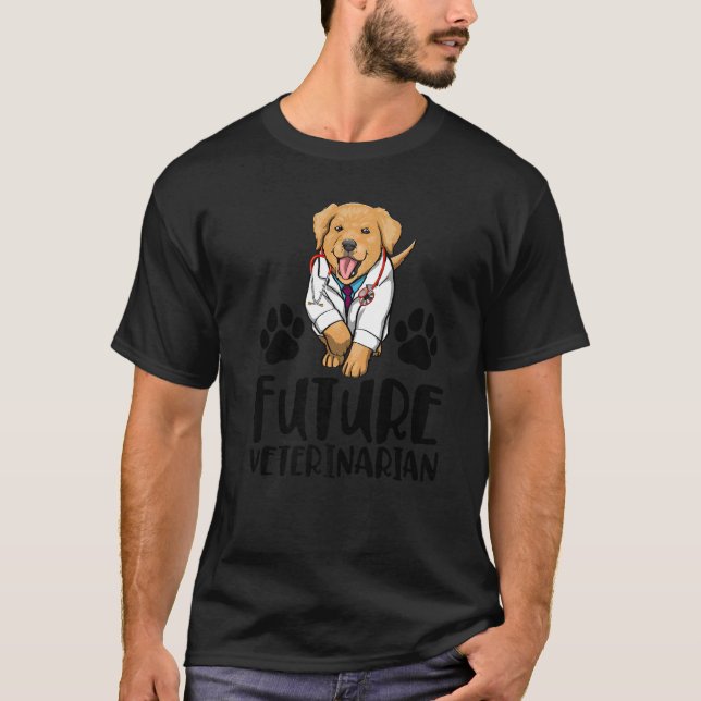 T-shirt Future Veterinarian Labrador  Women Love Doggy Doc (Devant)