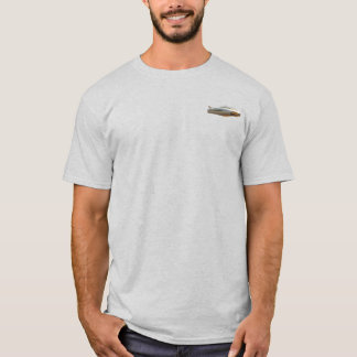 T-shirt futuriste avec voiture volante