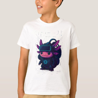 T-shirt Futuriste Cyberpunk Axolotl Style Sci-Fi