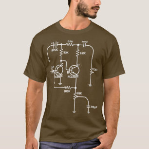 T-shirt Fuzz Pedal Schéma Circuit Musicien Fil À Main Gi