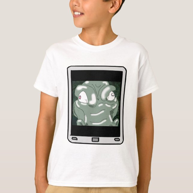 T-shirt Fuzzy Express® Alligator Selfie Kid (Devant)