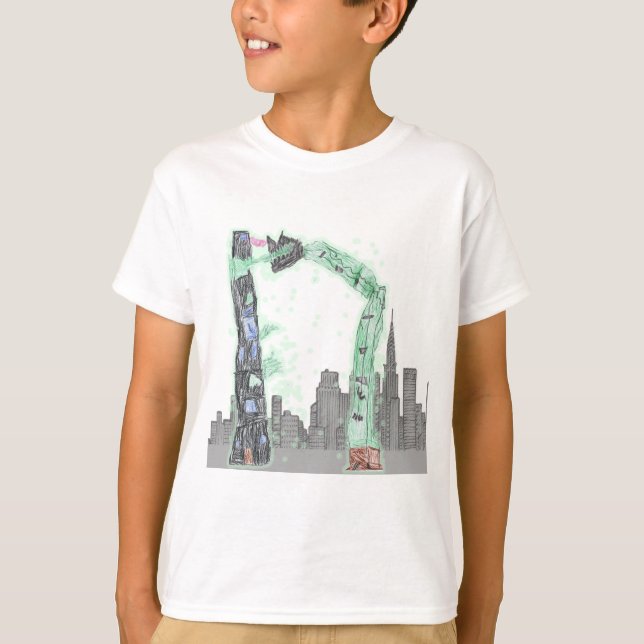 T-shirt Fuzzy Express® Ultra Worm Gzilla Rhino Kid (Devant)