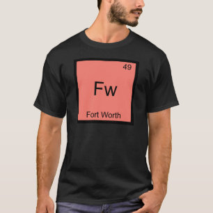 T-shirt Fw - Symbole d'élément de chimie de la vil