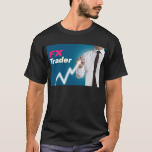 T-shirt FX trader attire le prix du marché sur écran tacti