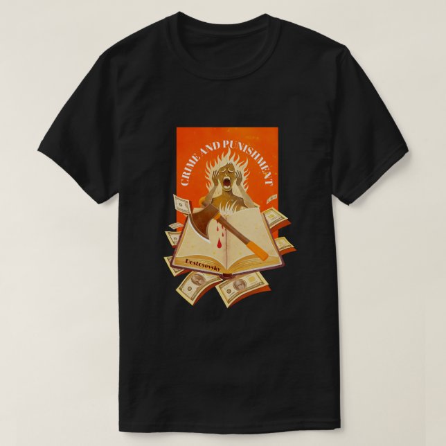 T-shirt Fyodor Dostoevsky, Crime et Châtiment (Design devant)