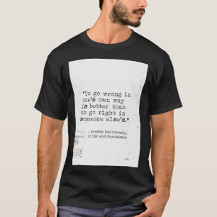 T-shirt Fyodor Dostoevsky Crime et châtiment citation