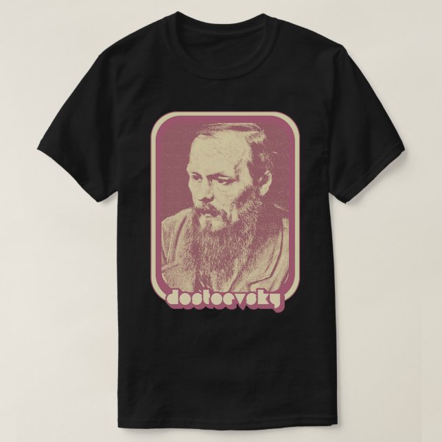 T-shirt Fyodor Dostoïevsky Art esthétique rétro (Design devant)