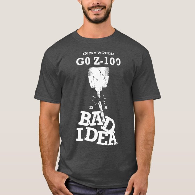 T-shirt G0 Z100 mauvaise idée GCode CNC opérateur machinis (Devant)
