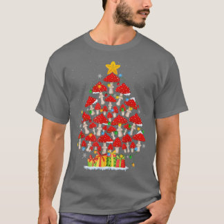 T-shirt G4Yw Mushroom Christmas Tree Pajama Merry Xmas Pla