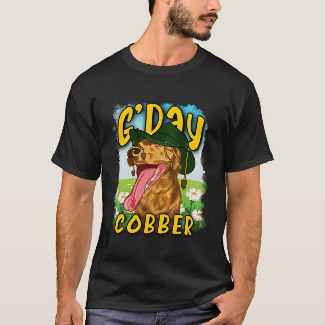 T-shirt G day Cobber  Hello Mate  Australian Dog Aussie Di (Devant)