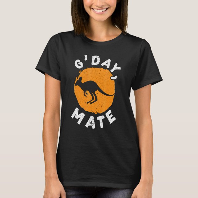 T-shirt G' Day Mate Kangaroo Australie Australienne Austra (Devant)