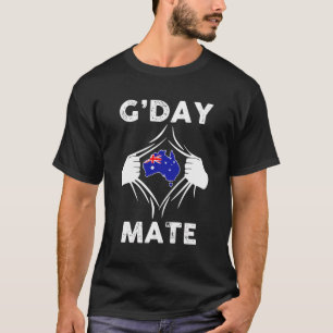 T-shirt G-Day Mate Shirt Drôle Drapeau Australien Aussie
