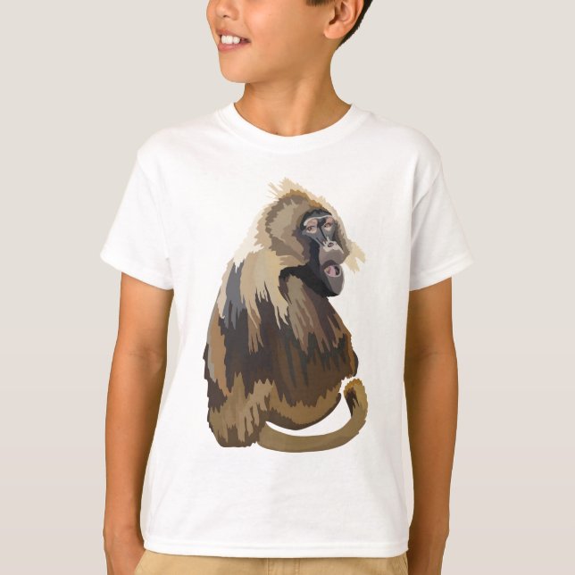 T-shirt G est pour Gelada Baboon (Devant)