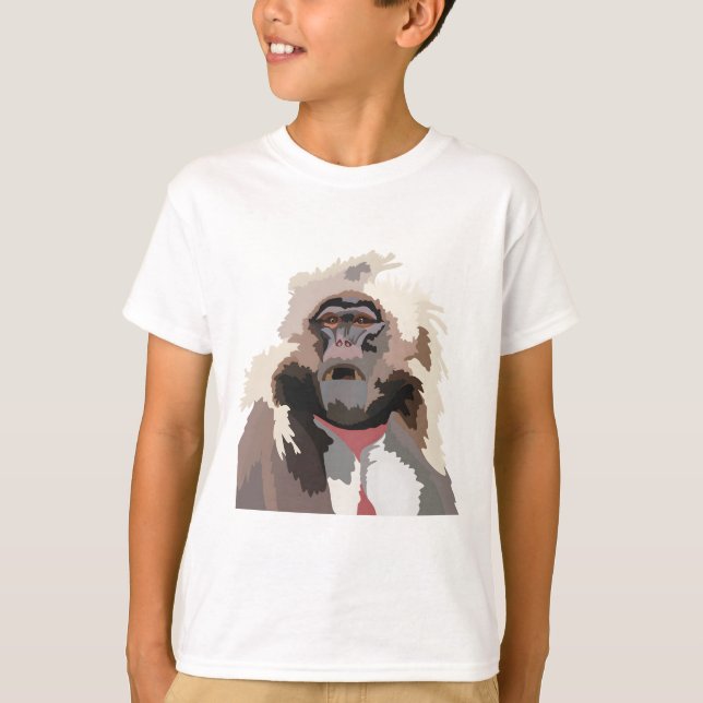 T-shirt G est pour Gelada Baboon (Devant)