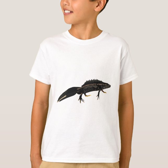 T-shirt G est pour Great Crested Newt (Devant)