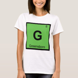 T-shirt G - Greensboro Caroline du Nord Symbole de la chim
