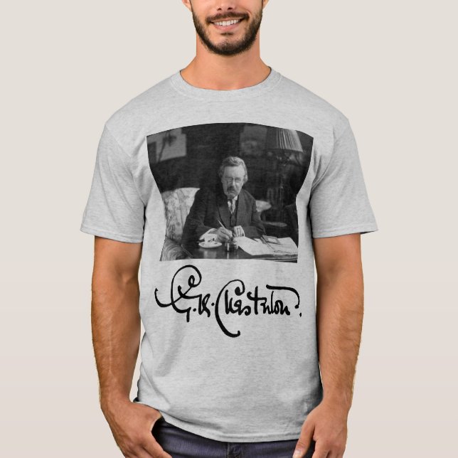 T-shirt G. K. Chesterton au travail (Devant)