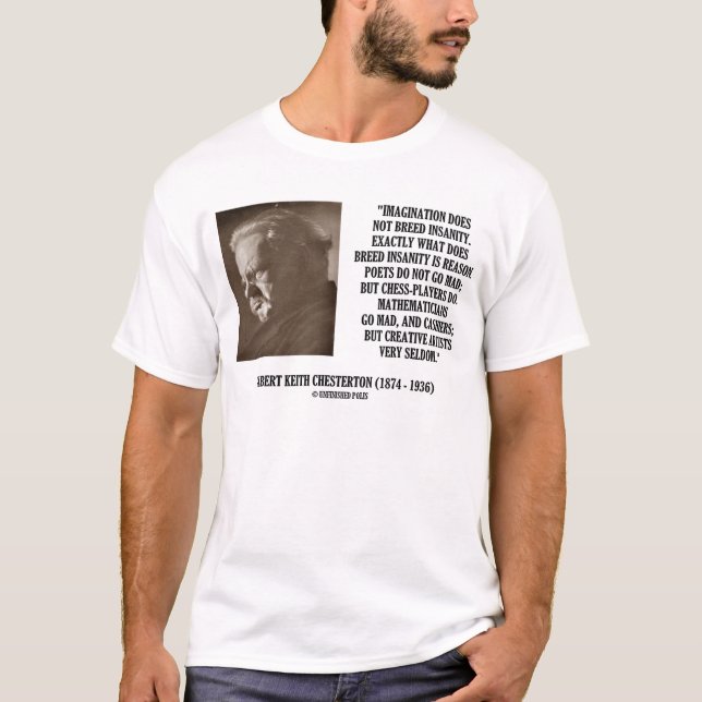 T-shirt G.K. Chesterton Imagination folie Créative (Devant)