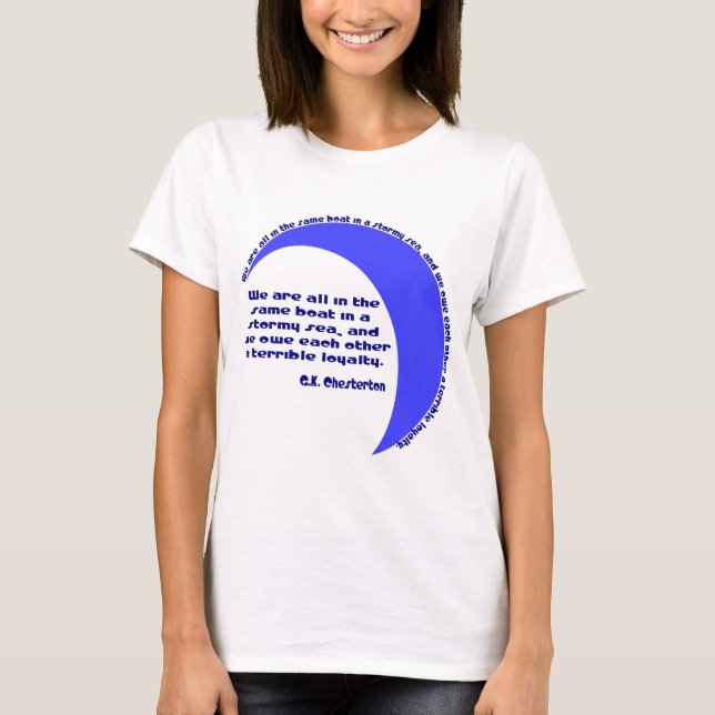 T-shirt G. K. Chesterton Mer orageuse (Devant)
