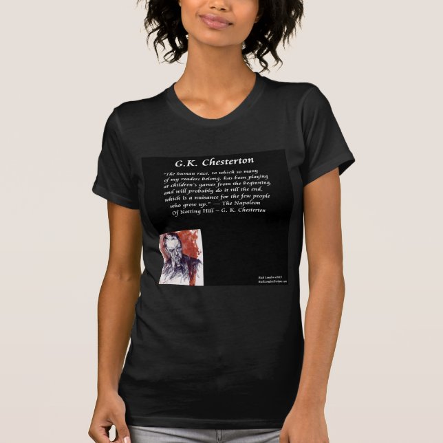T-shirt G.K. Chesterton & Ouverture de livre de début de p (Devant)