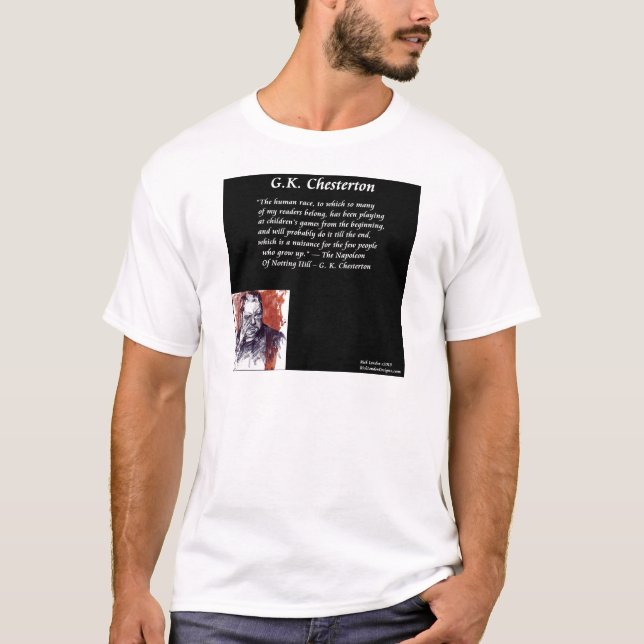 T-shirt G.K. Chesterton & Ouverture de livre de début de p (Devant)