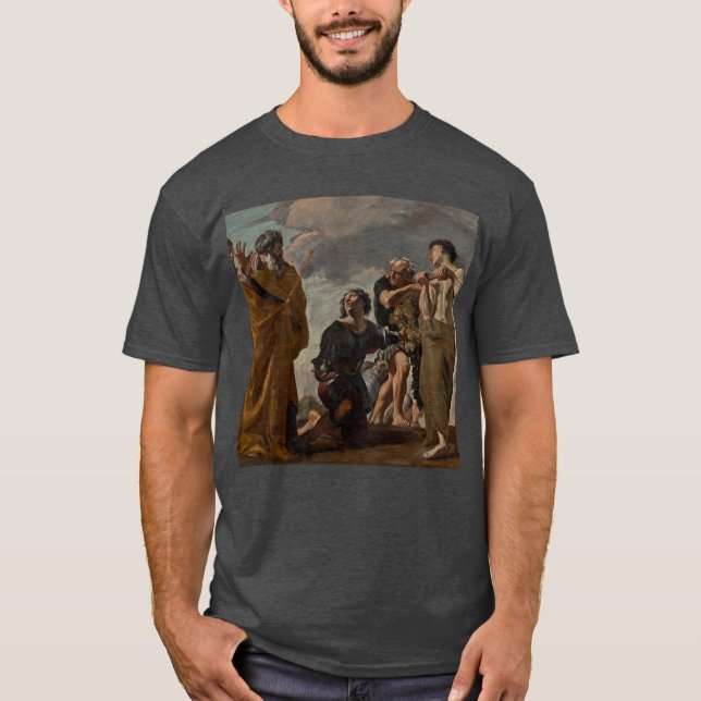 T-shirt G. Lanfranco : Moïse et les messagers de Canaan (Devant)