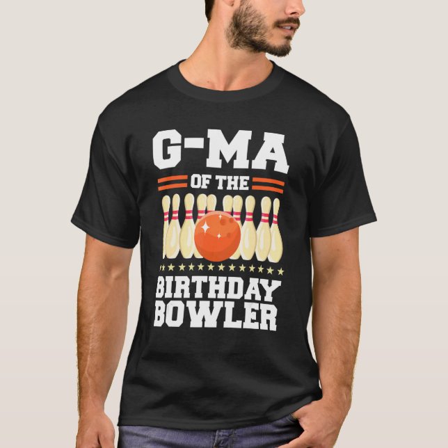 T-shirt G Ma De L'Anniversaire Bowler Anniversaire Bowling (Devant)