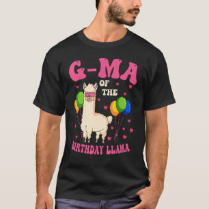 T-shirt G Ma De L'Anniversaire Lama Anniversaire Party Fam
