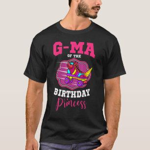T-shirt G Ma De L'Anniversaire Princess Roller Skates Pati
