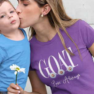 T-shirt "G.O.A.T. MOM" Avec Daisy Art
