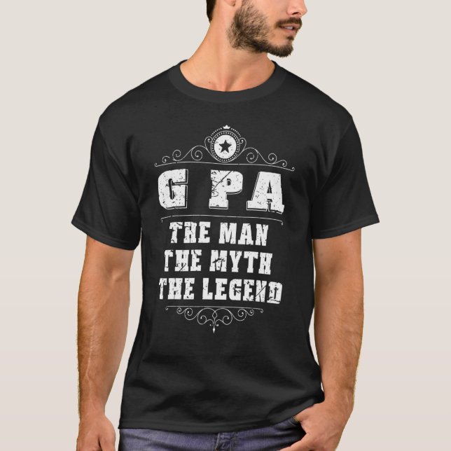 T-shirt G Pa L'Homme Le Mythe La Légende Grand-Père Pères  (Devant)