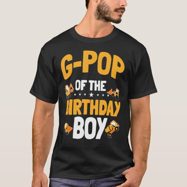 T-shirt G Pop De L'Enfant Travailleur De Construction Boy  (Devant)