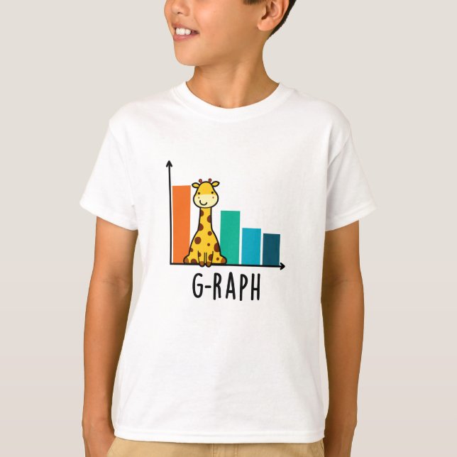 T-shirt G-raph Funny Giraffe Graph Pun (Devant)