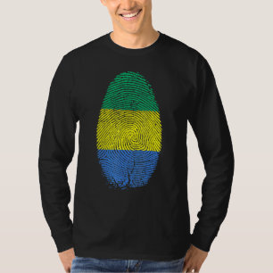 T-shirt Gabon Drapeau Empreinte Il Est Dans Mon Adn Pour G