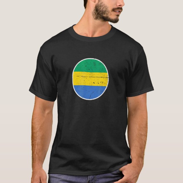 T-shirt Gabon Drapeau gabonais fier (Devant)