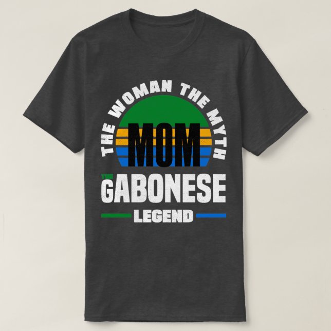 T-shirt Gabon Gabon Gabon Gabon Flag des mères Fête des mè (Design devant)