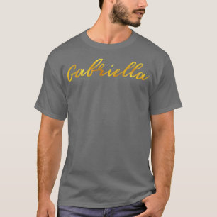 T-shirt Gabriella Nom Lettres mains en Faux Gold
