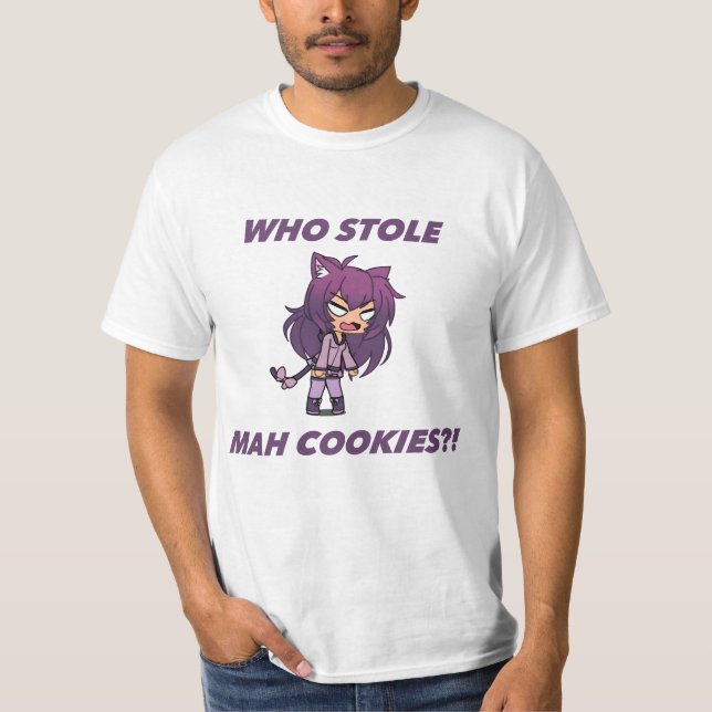T-shirt Gacha Qui A Volé Mes Cookies ? ! (Devant)