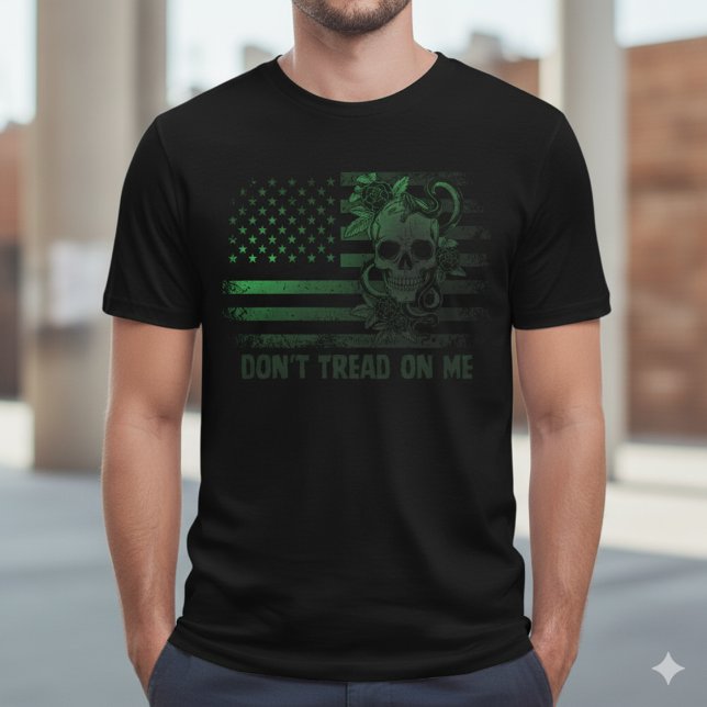T-Shirt Gadsden Crâne & Serpent Graphique en Distr (Créateur téléchargé)